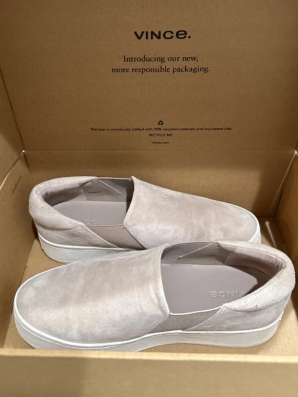 Vince Warren Slip-On Sneakers Pearl Pink/Taupe 7